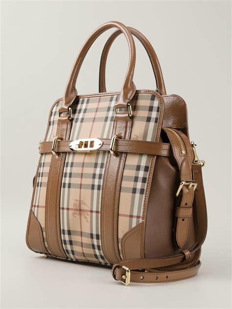 burberry brown leather classic shopping tote bag|burberry tote bag outlet.